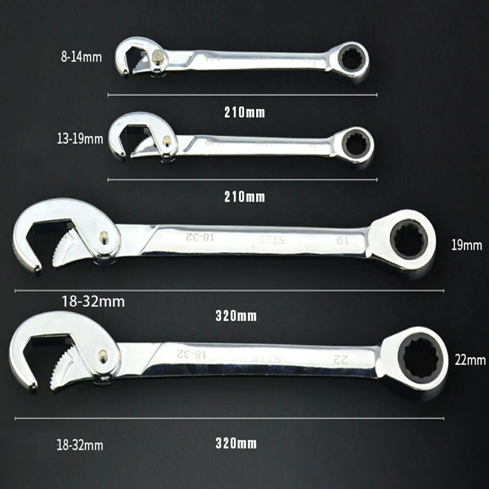Universal Adjustable Wrench Ratchet Spanner Combination Multi-Function Spanner