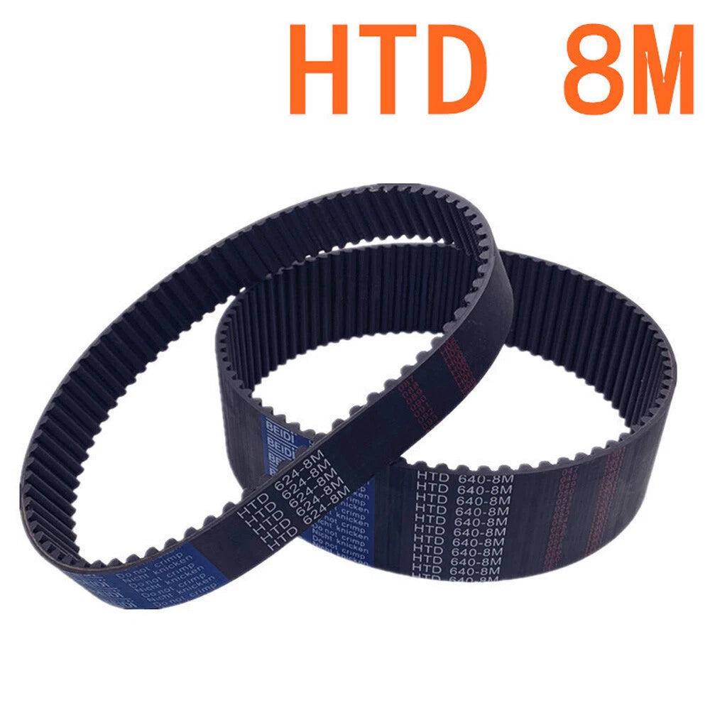 HTD 8M Timing Belt 25mm Wide — Closed Loop Rubber Drive Belt, 264mm to 2848mm