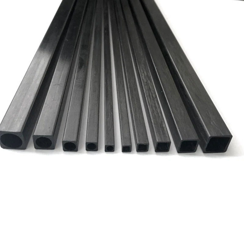 Carbon Fiber Square Tube 200mm — RC Airplane, Drone & Model Frames (2mm–10mm OD)
