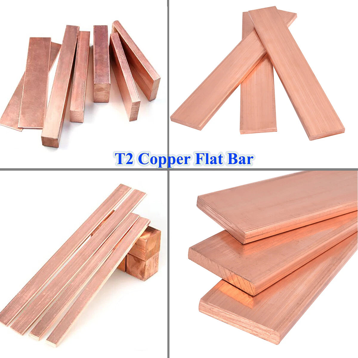 T2 Copper Flat Bar Square Block Copper Metal Sheet Plate 3mm-15mm Thick Solid