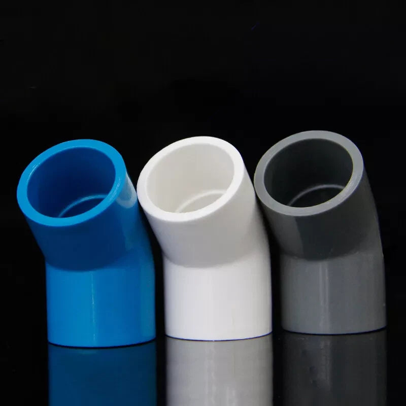 PVC 45 Degree Elbow Pressure Fittings Adhesive Water Pipe Fitting ID 20mm~ 200mm