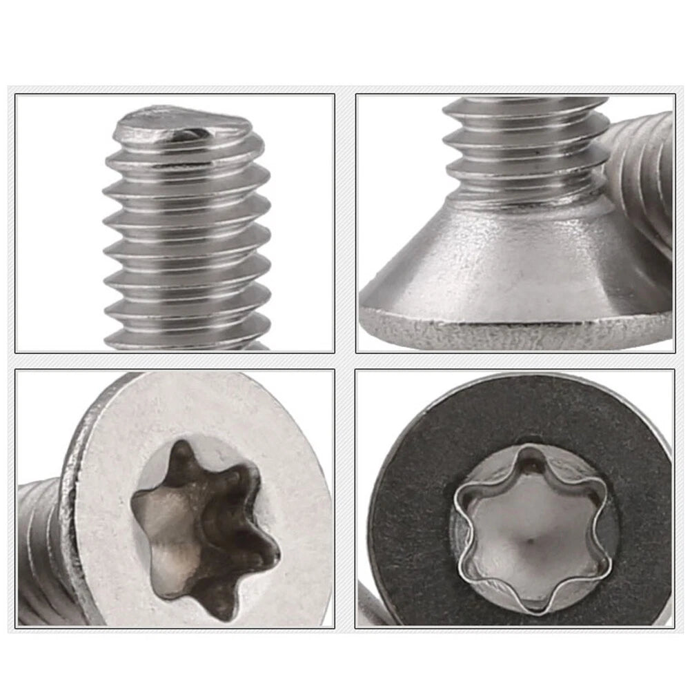 Torx Countersunk Machine Screws – M2.5 M3 M4, A2 Stainless Steel, Hexalobular Socket, Flat Head