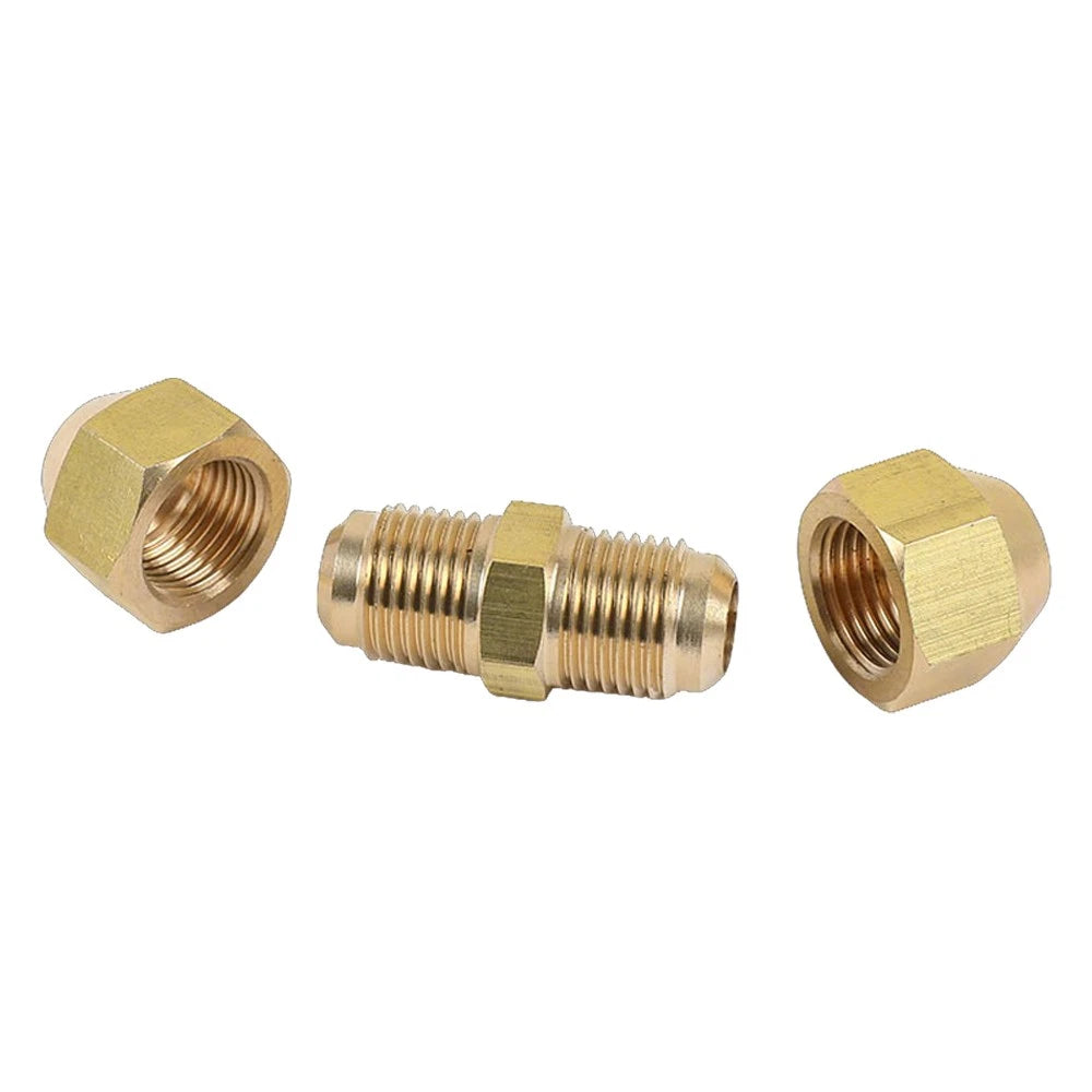 Brass Compression Flared Fitting Quick Coupling Connector for Copper Pipe — 6mm to 22mm