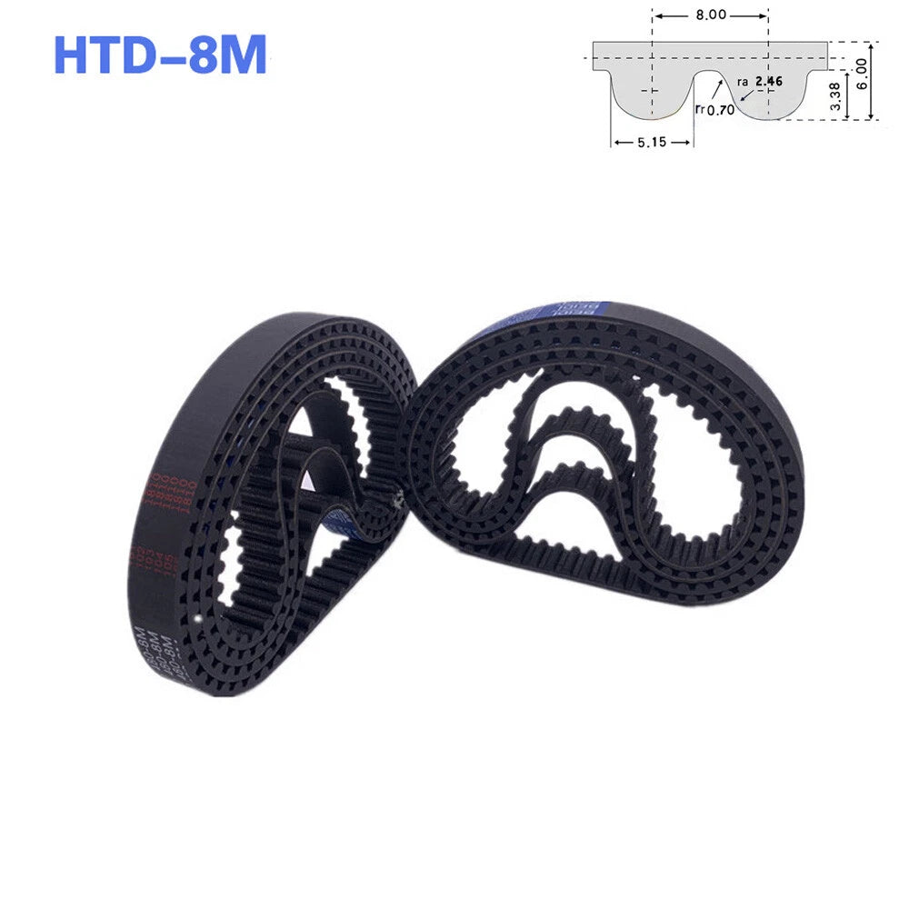 HTD 8M Timing Belt 40mm Wide – 264mm to 2800mm Closed Loop Rubber Synchronous Belt