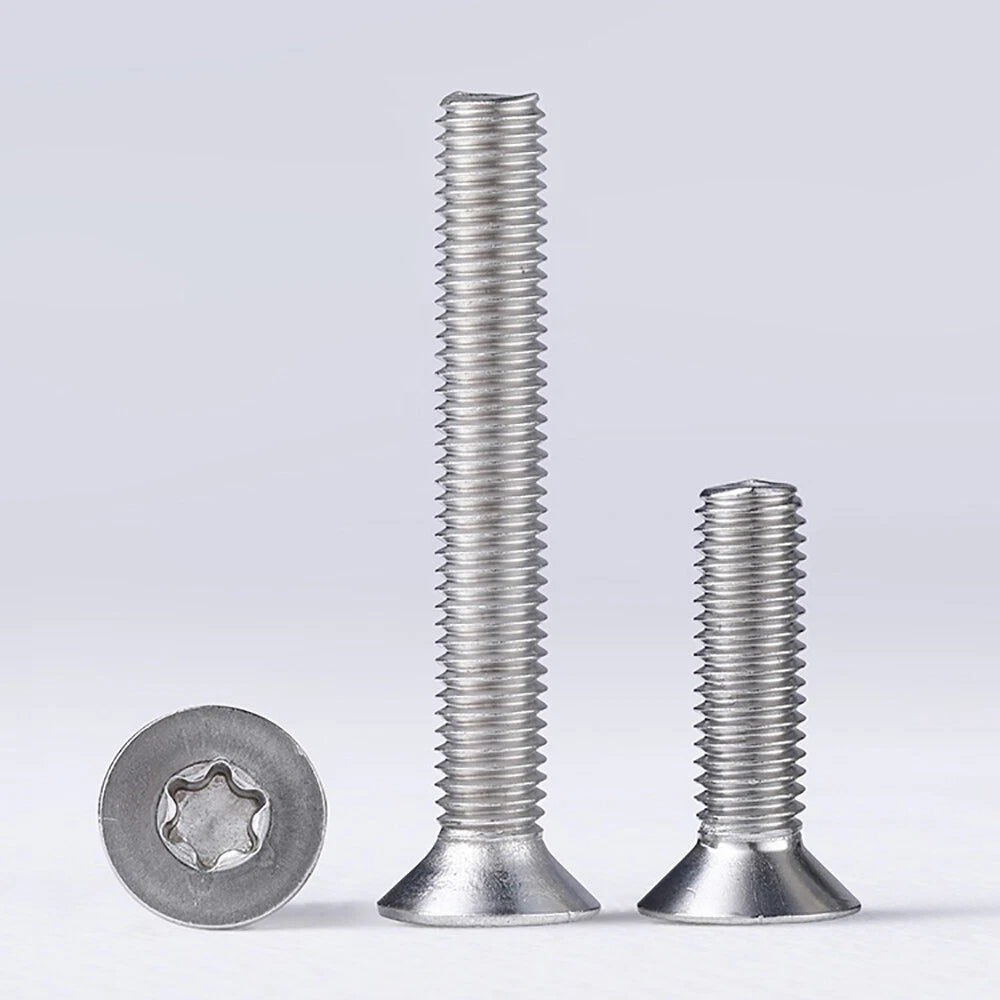 M8 Torx Countersunk Machine Screws – A2 Stainless Steel, 6‑Lobe Drive, Fully Threaded (Overall Length Includes Head)