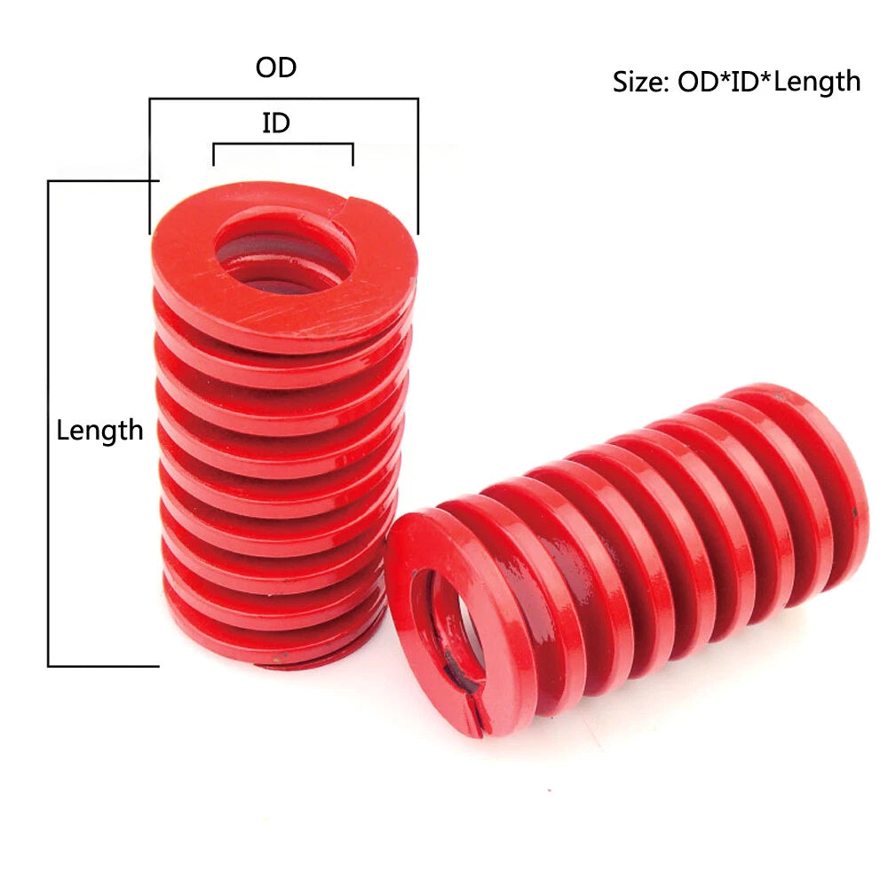 TM Red Heavy Load Duty Compression Die Springs,Diameter 8-40mm Length 15mm-300mm