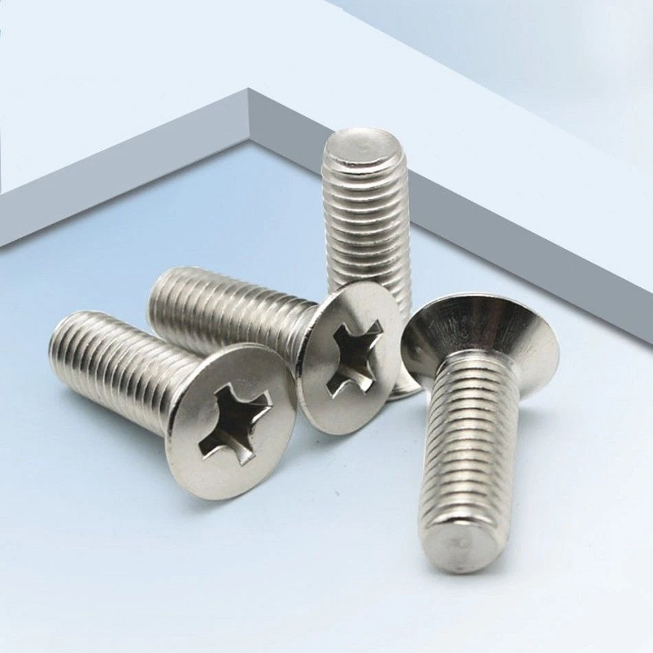 G316 Marine Grade Stainless Steel Phillips Flat Head Countersunk Machine Screws M3 M4 M5 M6