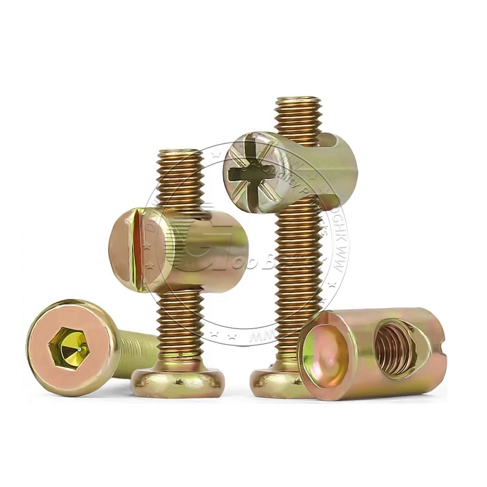 M6 M8 Galvanised Furniture Connecting Bolts with Barrel Nuts | Slotted & Phillips | 8mm–120mm
