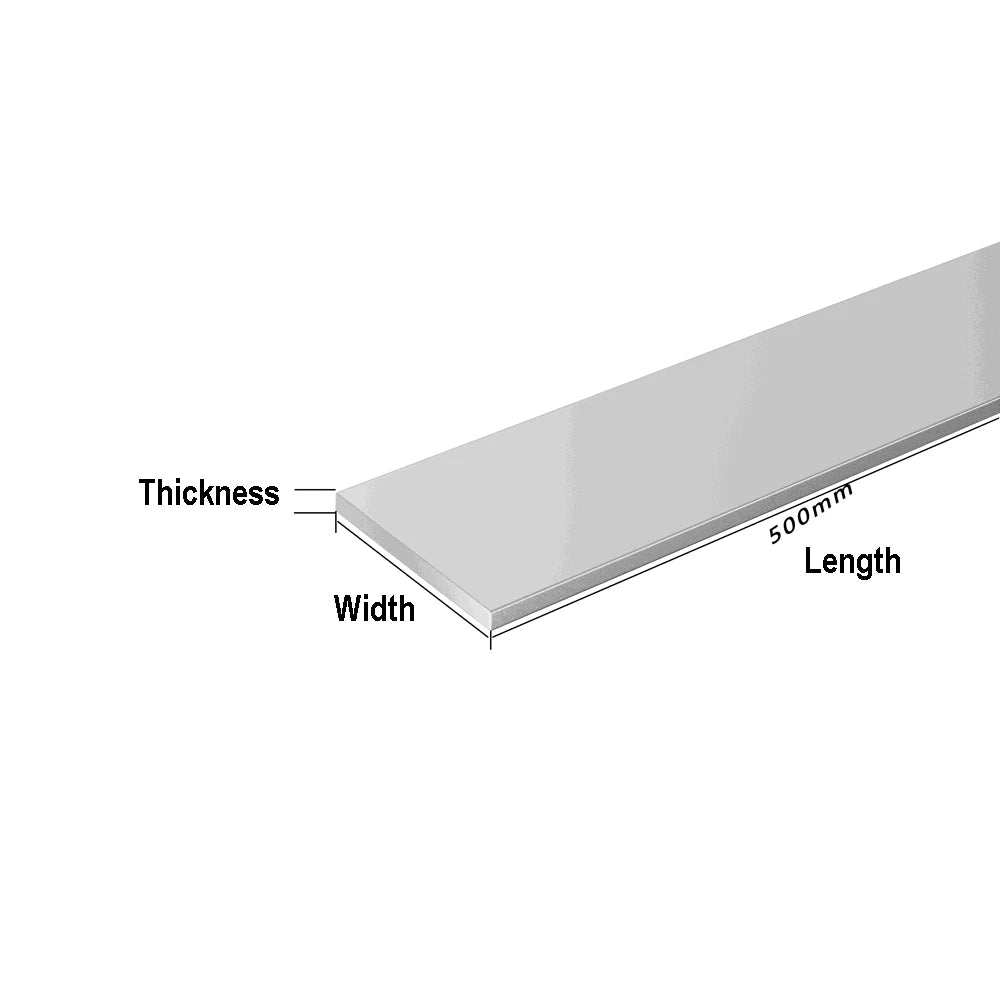 Aluminum Flat Bar Strip Plate Metal Sheet Width 10mm-200mm Long 500mm All Sizes