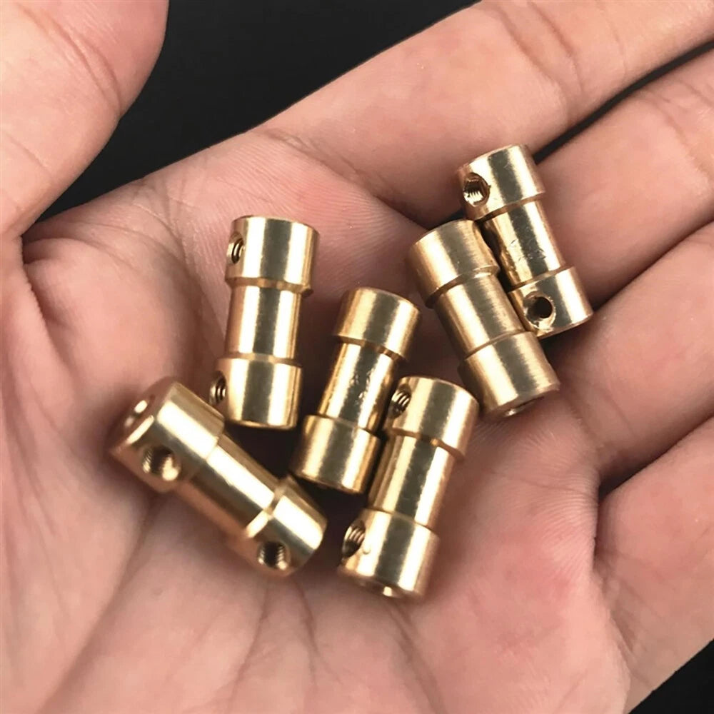 Flexible Shaft Brass Motor Connector Coupler Rigid Coupling for RC Car Boat