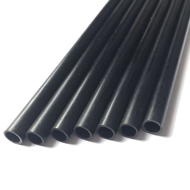 Carbon Fiber Round Tube 200mm — OD 2–10mm, Multiple ID Options | RC Model & DIY