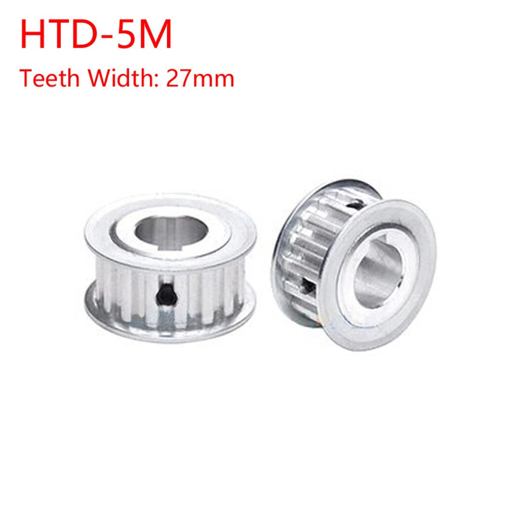 HTD-5M 14-60T Timing Belt Pulleys Pitch 5mm AF-type With Keyway Teeth Width 27mm