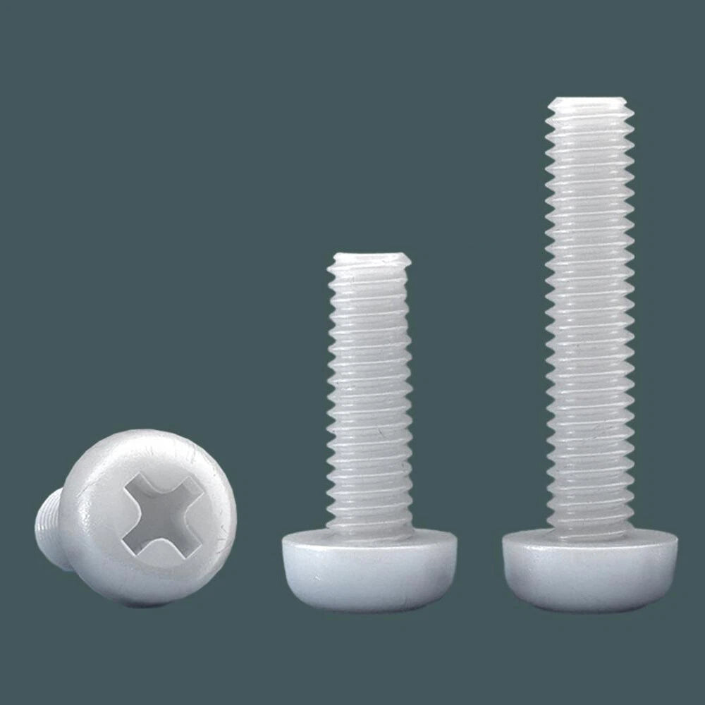 Metric Coarse Threads M3 M4 Nylon Plastic Phillips Pan Head Machine Screws Bolts
