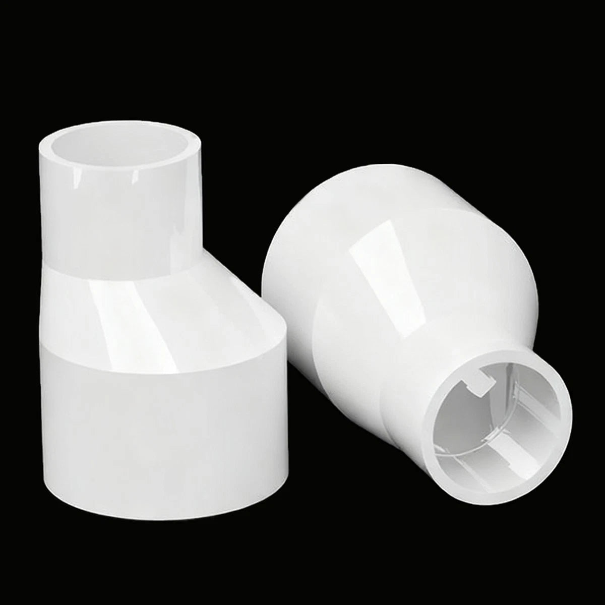 PVC Eccentric Reducer Water Supply Pipe Fittings 25-63mm Offset Tube Connector