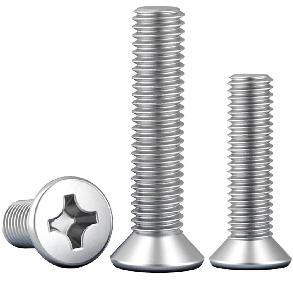 M2 M2.5 Pozidriv Countersunk Machine Screws – A4 Stainless Steel (316 Marine Grade), DIN 965