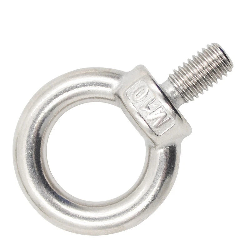 304 Stainless Steel Ring Screws M3 - M30 Eyelets Screw Heavy Duty Lifting Bolts