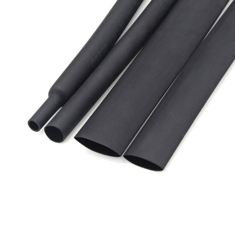 Black Adhesive Heat Shrink Tubing 3:1 Ratio — φ1.6mm to φ65mm, 1M / 5M / 10M