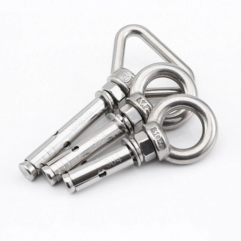 M6-M20 Lifting Eye Bolt 304 Stainless Steel Concrete Sleeve Anchor — Round & Triangle Ring