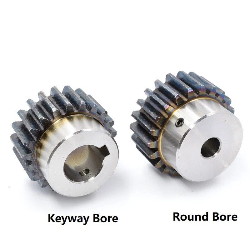 2 Mod 45# Steel Spur Gear 12T-35T Bore 8-30mm Pinion Gear with Step Motor Gears