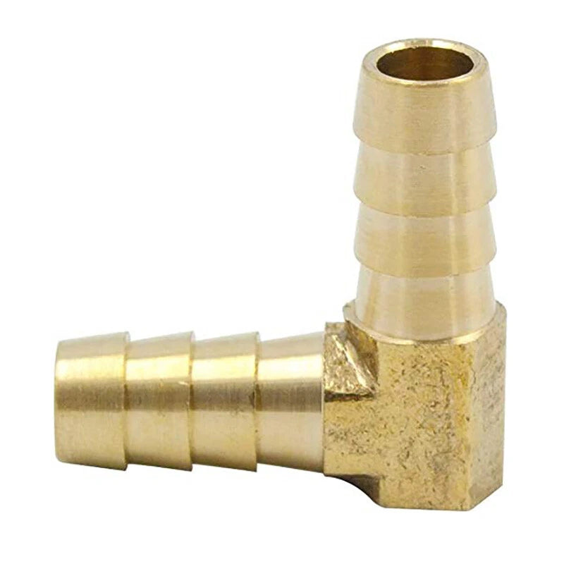 90° Elbow Barb Hose Fitting — Brass & Stainless Steel, 4mm–40mm OD