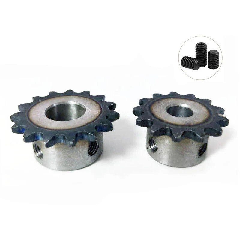 Roller Chain Drive Sprocket 1/4" 04C 10T-30T Pitch 6.35mm M5 Thread 45# Steel