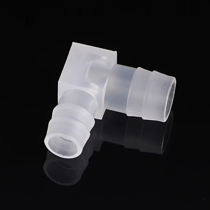 90° Elbow Plastic Barbed Joiner Reducer Connector Pipe Tube Hose Water 1.6-25mm