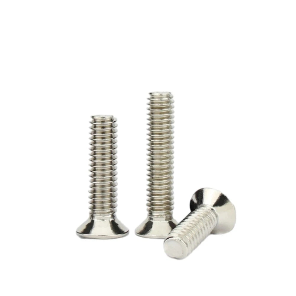 Phillips Machine Screws Countersunk Nickel Plated Steel DIN 965 Flat Head M1~M6
