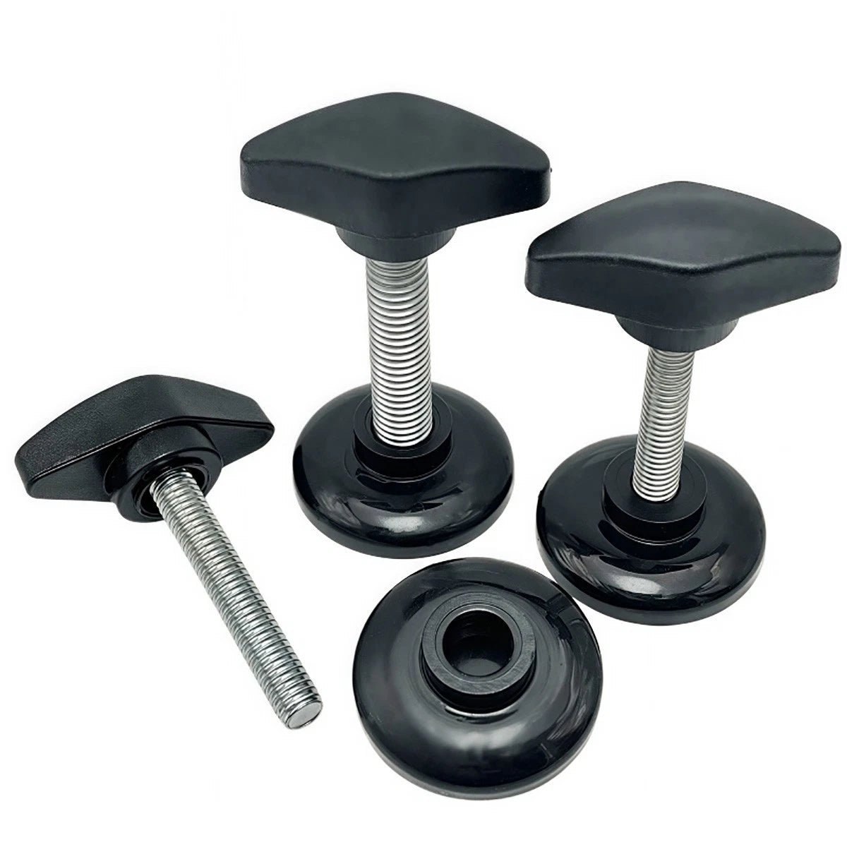 M6 M8 M10 Tee Wing Knobs Thumb Screws with Disc Pressure Plate Hand Grip Bolts