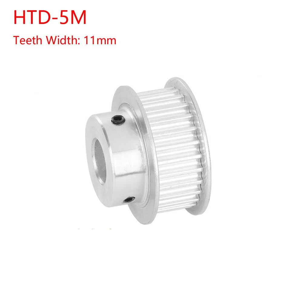 HTD-5M 10-50T Timing Belt Pulley Pitch 5mm K/BF-type CNC Drive Pulley Width 11mm
