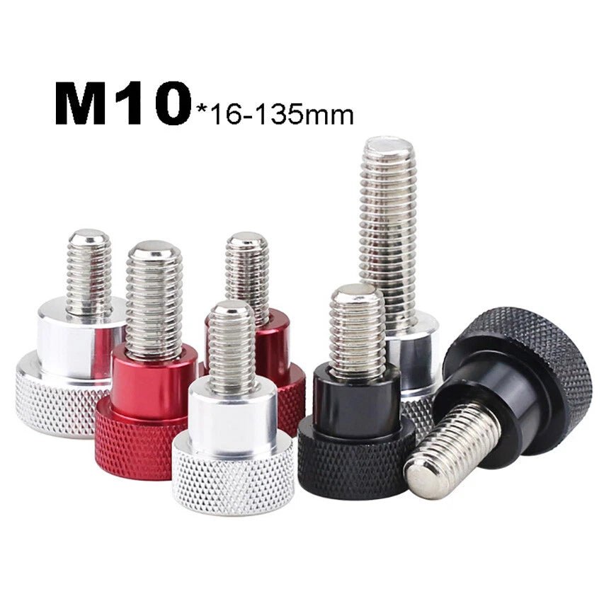 M3–M8 High‑Type Knurled Thumb Screws – Aluminum Handle + Stainless Steel Thread (6–135mm Lengths) - HomeDIYer