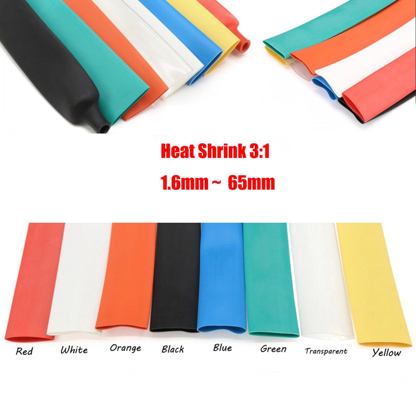 3:1 Ratio Dual Wall Adhesive Heat Shrink Tubing – Glue Lined Heatshrink Sleeving