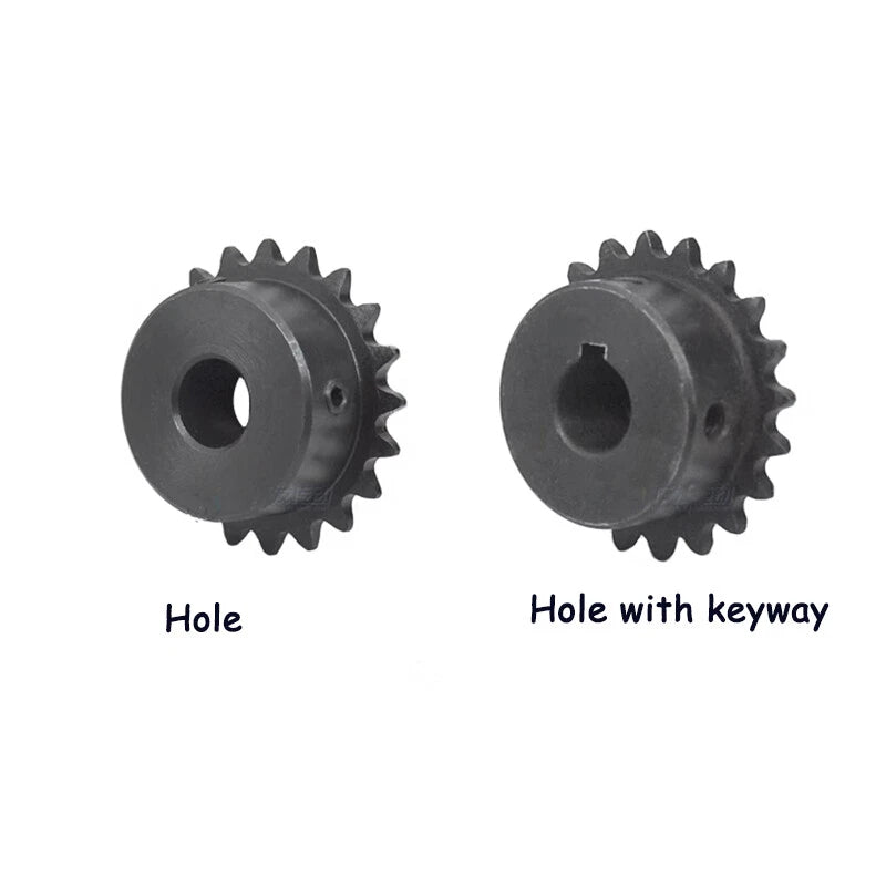 Hole 6mm-20mm Steel Chain Sprocket Pilot Bore 04C 21T-25T Sprockets Roller Chain