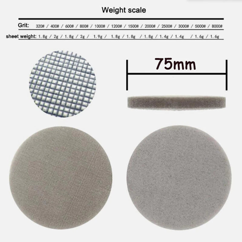 3 Inch Foam Sponge Sanding Disc Wet Sandpaper Wet & Dry Sanding Discs Sandpaper