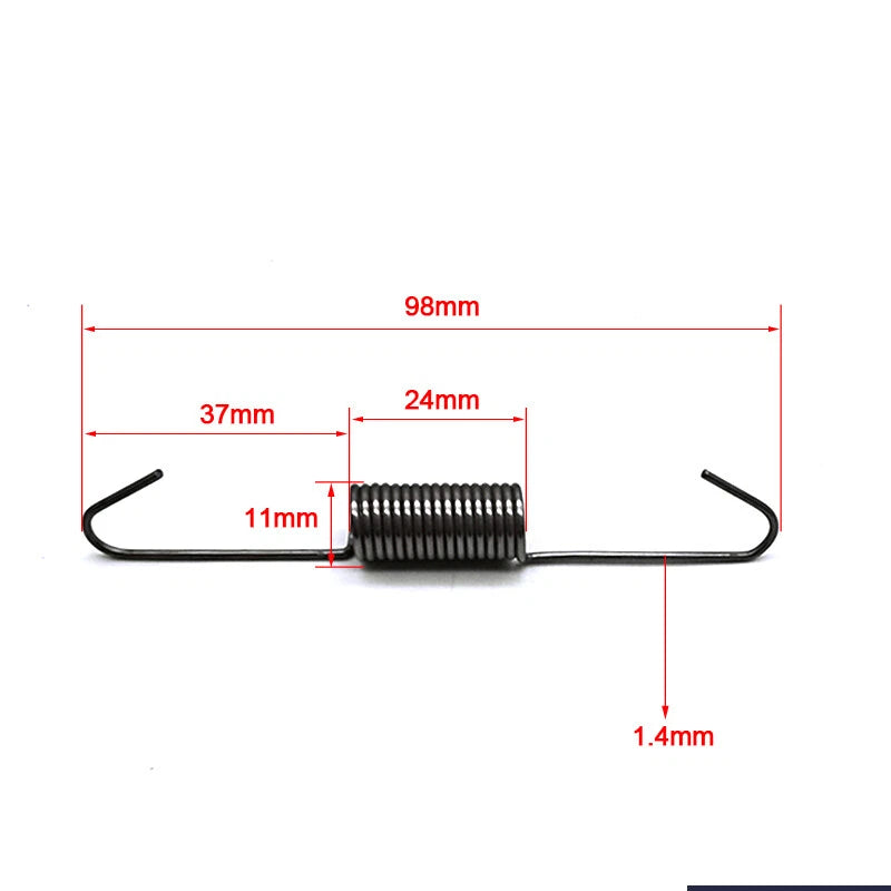 1.4x11x98mm Sofa Spring S-Hook Repair Stretch Spring for Sagging Couch Fix