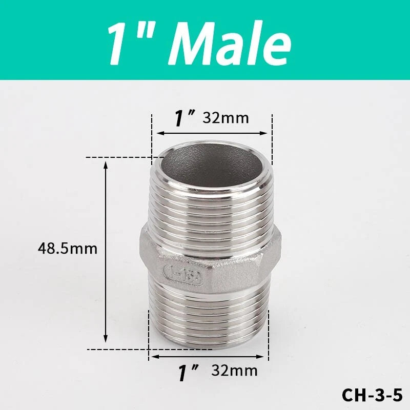 Stainless Steel BSP Pipe Fittings — Plug, Nipple, Elbow, T-Piece & More (1/8" to 4")