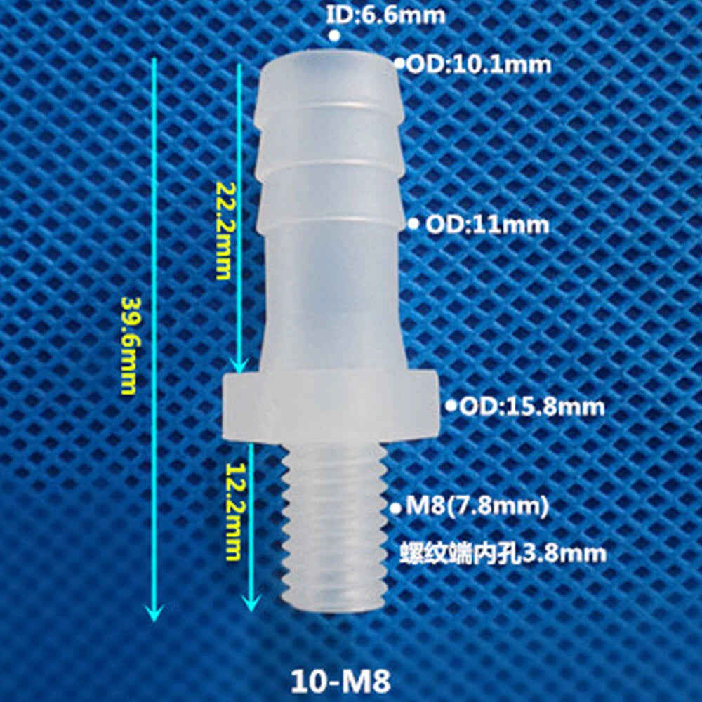 BSP Metric External Thread Straight Barb Connector – Plastic Hose Pipe Fitting