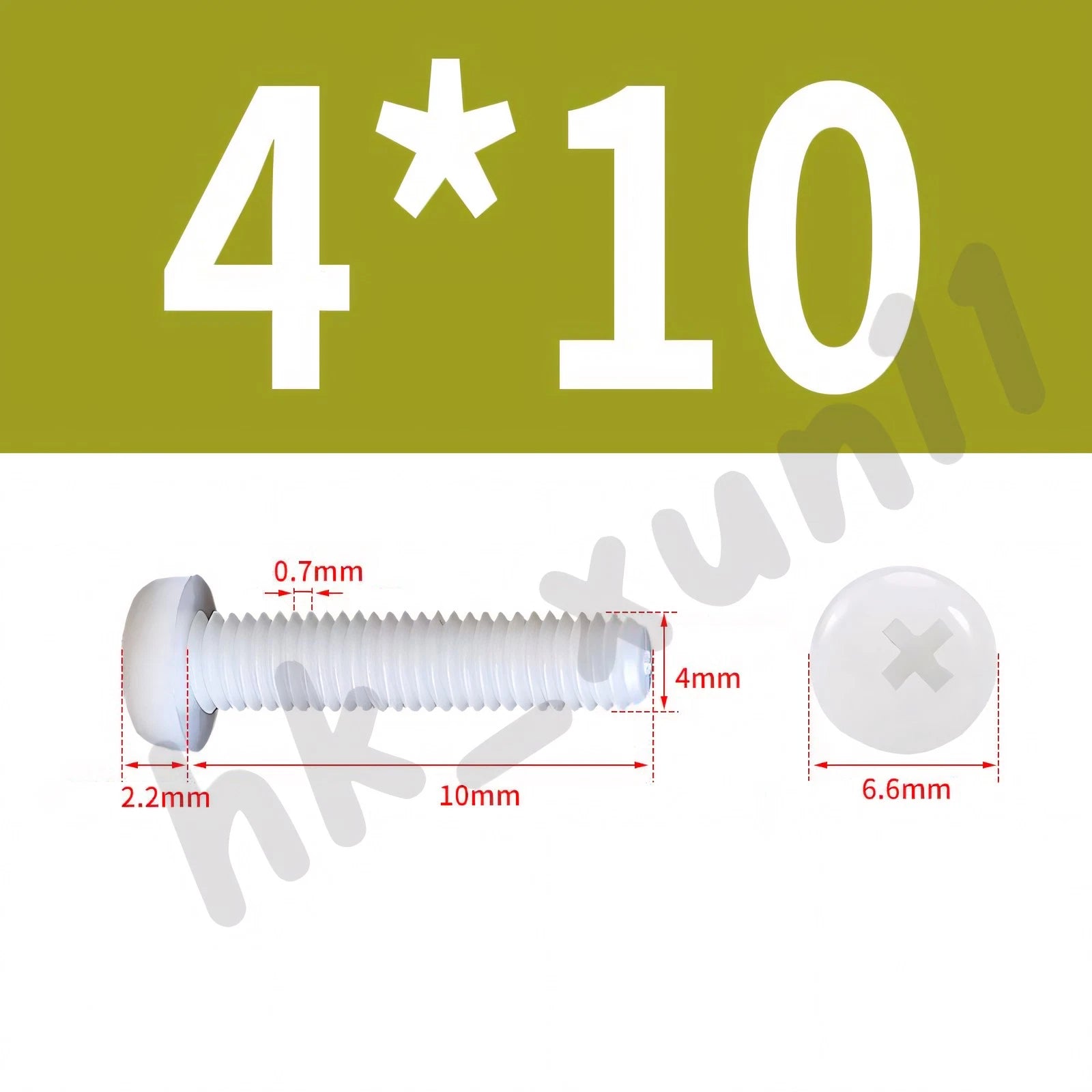 White/Black Nylon Phillips Machine Screws – M2 to M6, Plastic Round Pan Head Bolts