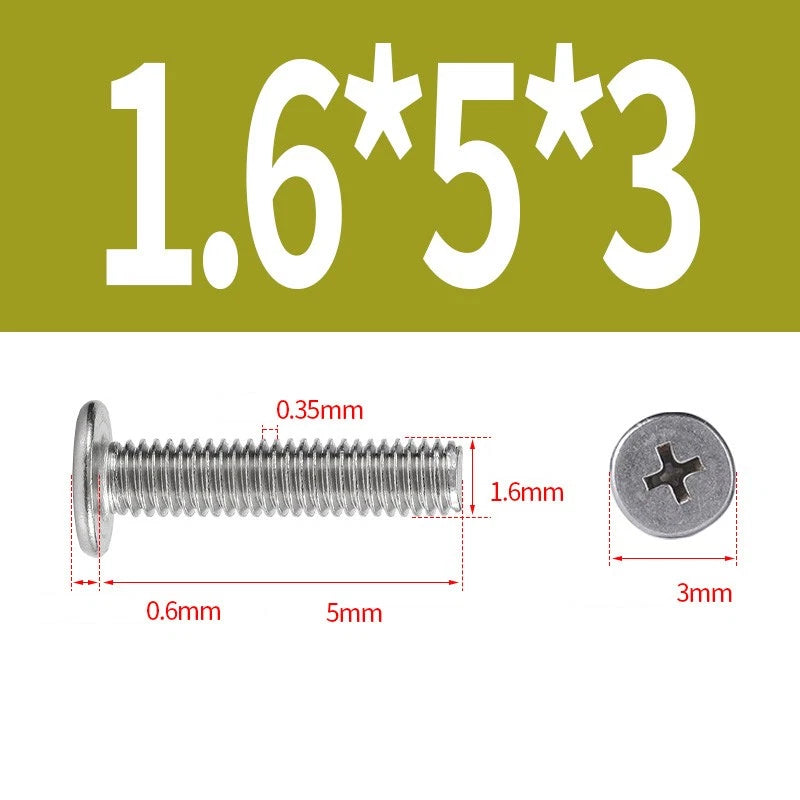 M1–M8 Ultra Thin Flat Head Phillips Machine Screws – A2 Stainless Steel, Fully Threaded