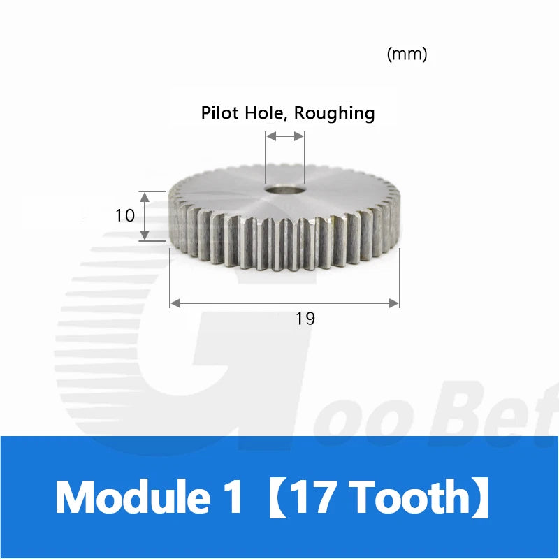Mod 1 1.5 2 2.5 3 4 5 Spur Gear C45 Steel 12 Tooth - 160 Tooth Motor Pinion Flat