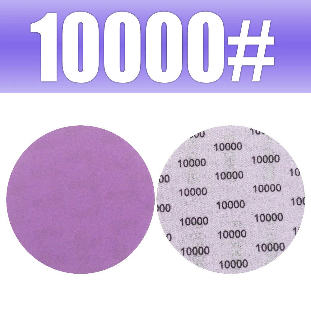 5" 125mm Purple Hook & Loop Sanding Discs 60-10000 Grit | Wet & Dry Sandpaper for Orbital Sanders