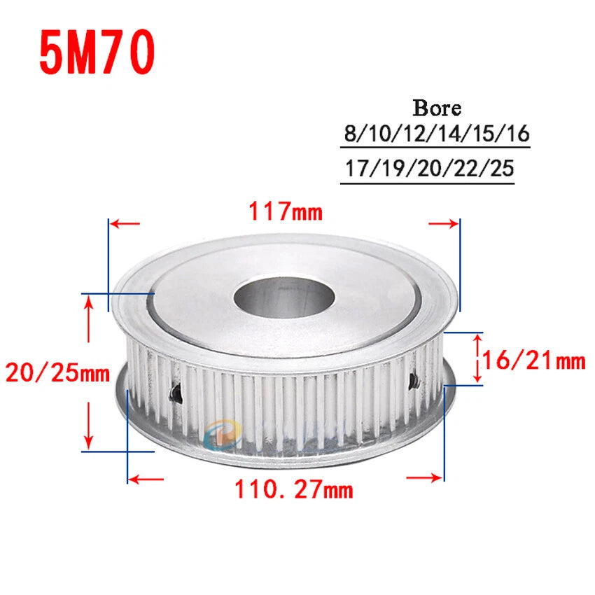 HTD-5M 25-38T Timing Belts Pulley AF-type Drive Pulleys For 15/20mm Width Belt
