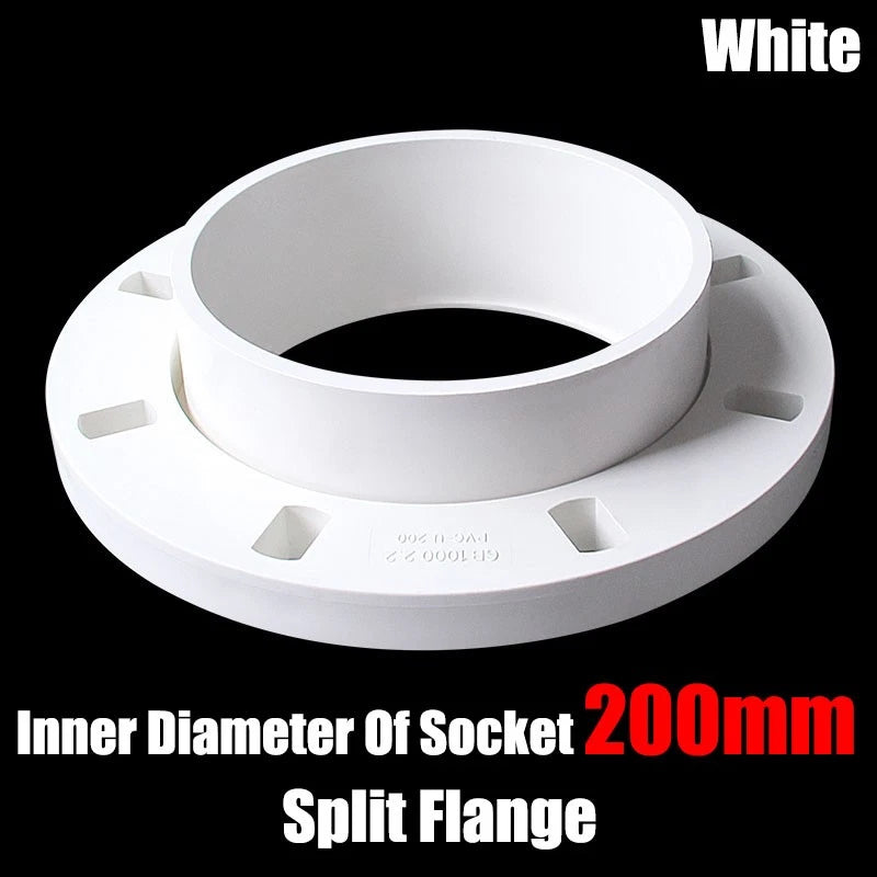 PVC Adhesive Floor Flange 20 25 32 40 50 63 75 90 110-200mm Pipe Fittings White