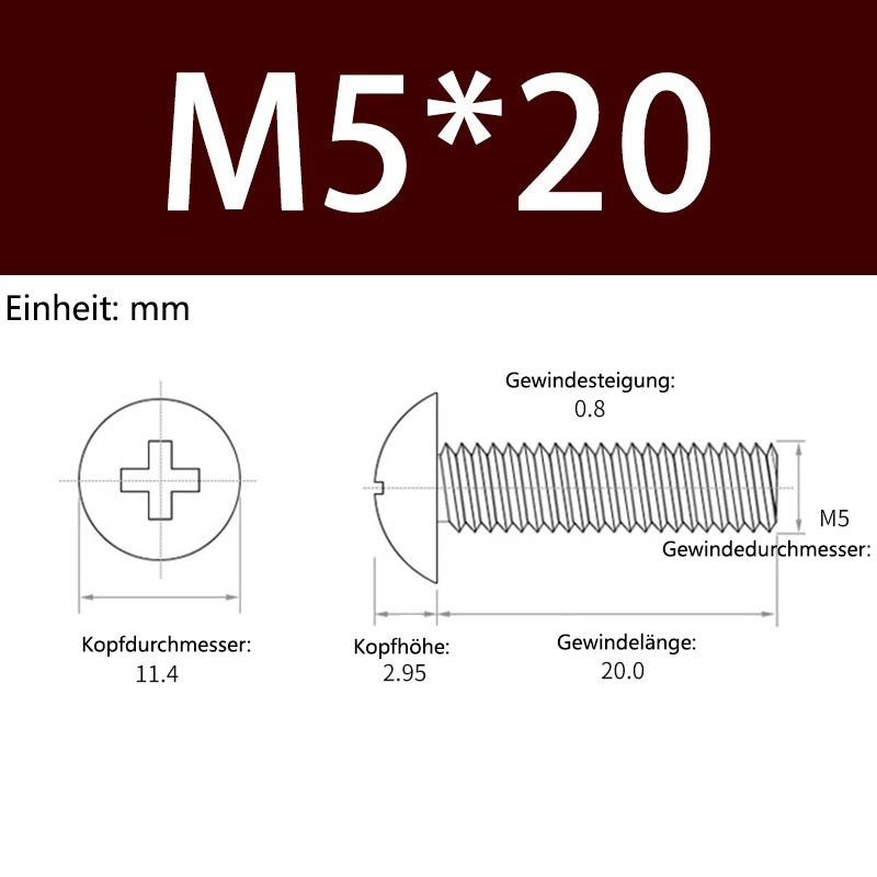 M3 M4 M5 Aluminum Phillips Truss Head Screws DIN 7983 – Metric Machine Bolts - HomeDIYer