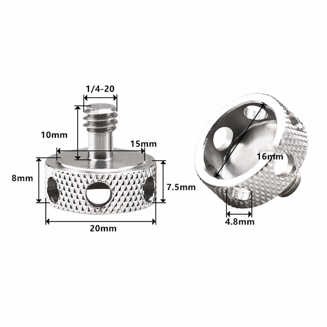 1/4" Camera Thumb Screws – Aluminum Alloy & Stainless Steel Pan Head Adapter Bolts - HomeDIYer