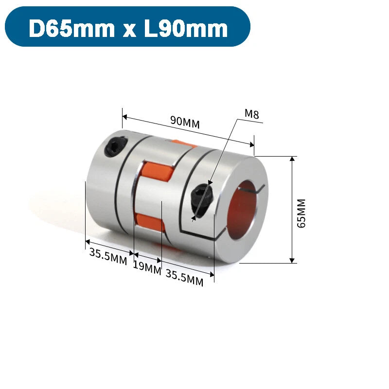 CNC Shaft Coupler Flexible Plum Spider Jaw Coupling Stepper Motor D14mm - 150mm
