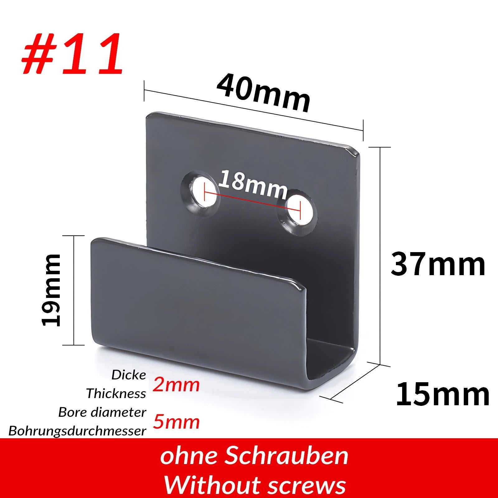 U Shaped Brackets Flat Hooks Stainless Hooks Ceramic Tile Display Bracket
