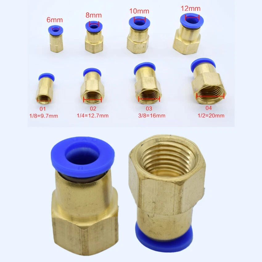 4- 16mm Nylon Pneumatic Push Fit Connector Tube Pipe Joiner Air Water Lines Hose