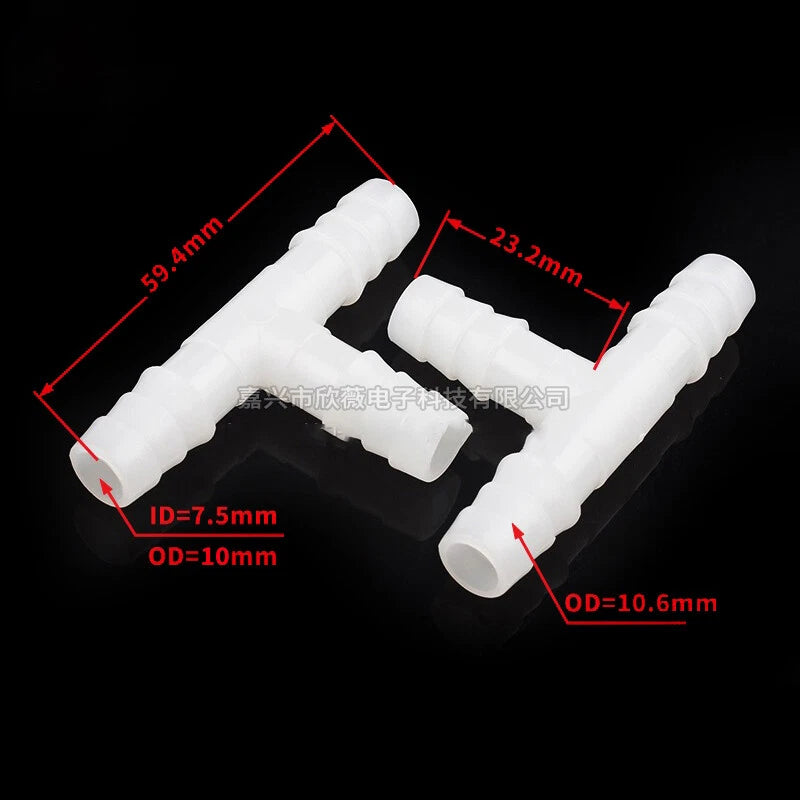 Plastic Hose Pipe Connector Reducing Fitting Plastic Barbed Fuel Water Vacuum