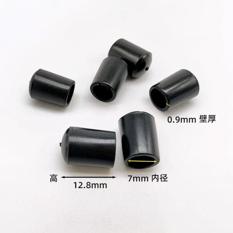 Goobetter Round PVC Rubber End Caps – 2.5mm to 19mm (Black, White, Transparent)