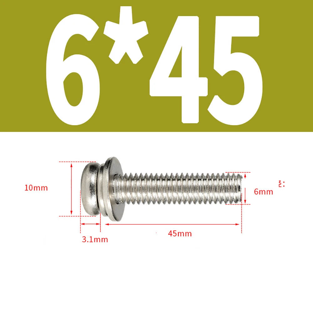 M5–M8 Phillips Pan Head Screws with Flat Washer – Nickel Plated or Black Zinc, Carbon Steel